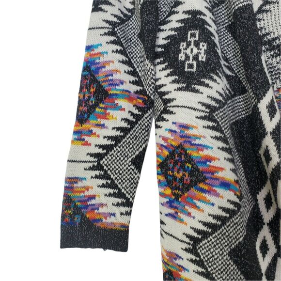Estudio Moda Womens Cardigan Open Front Sweater Small Aztec Southwest Spanish - Picture 3 of 8